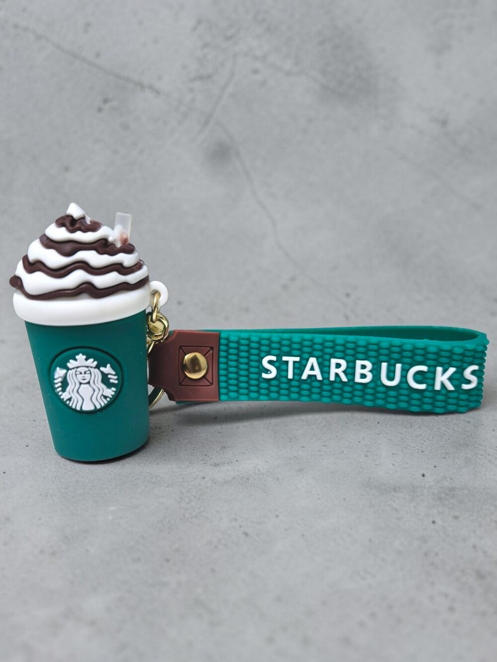 Chocolate Drizzle Fraccuccino Bag Charm / Keychain with Strap